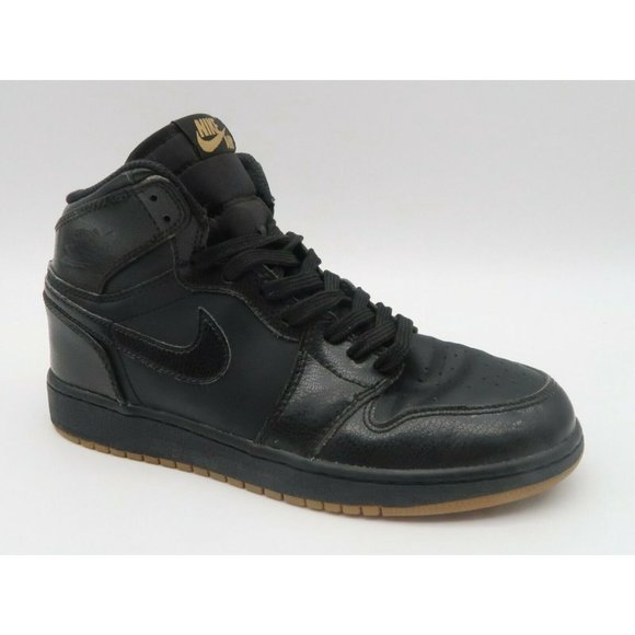 Nike Air Jordan 1 Retro High OG BG- Youth-Size 5Y- Wmns 6.5- Black-[575441-020] - Picture 8 of 10